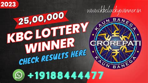 kbc jio lottery online winner|Check KBC Lottery .